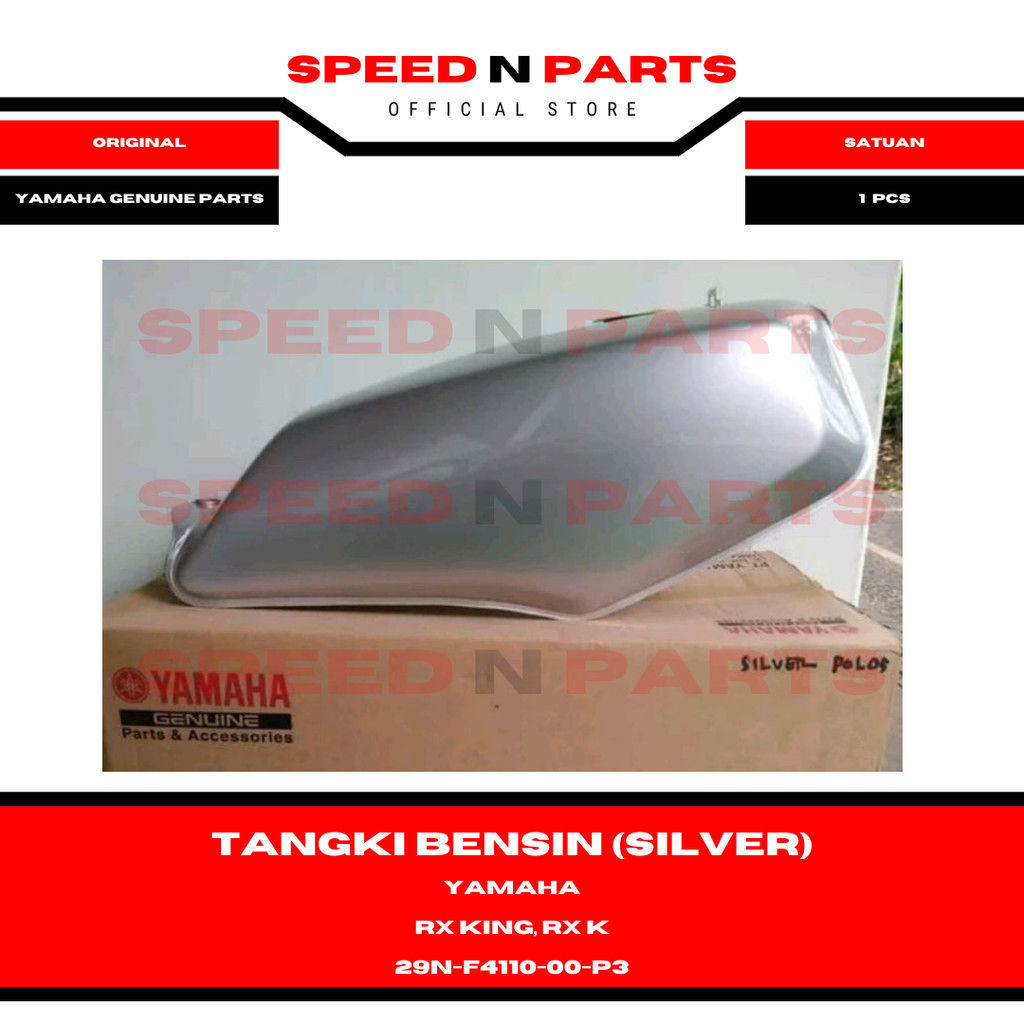 Tangki Bensin (Silver) - RX King, RX K - ORIGINAL - Yamaha Genuine Parts (YGP) - 29N-F4110-00-P3 - S