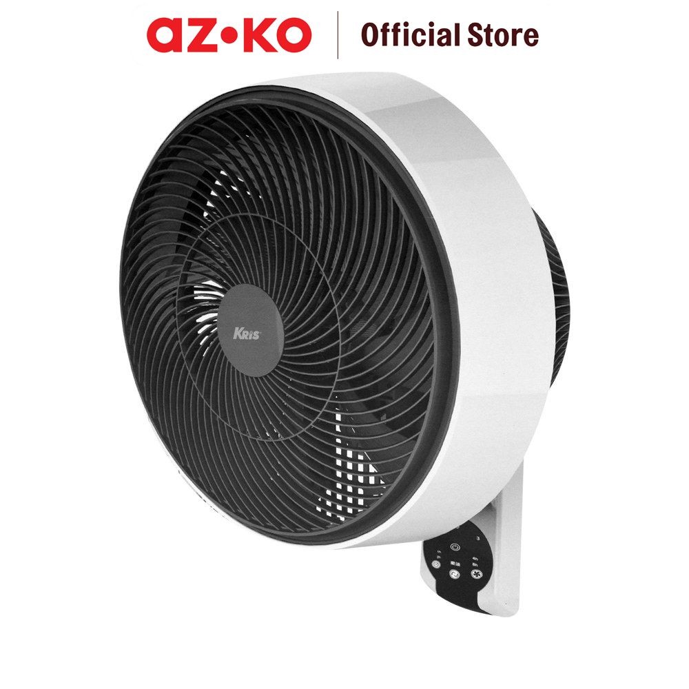 AZKO Kris Kipas Angin Dinding Dengan Remote 65 watt - Putih Wall Fan Penyejuk Ruangan Kipas Baling B