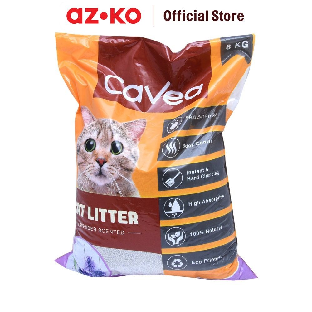 AZKO Cavea 8 Kg Pasir Kucing Quick Clumping Cat Litter Sand Perawatan Hewan Peliharaan Kebutuhan Ana