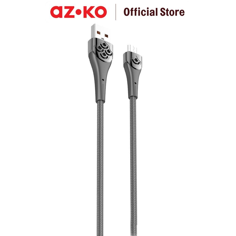 AZKO Memoo 1.2 mtr Kabel Charger Usb Type A To Micro 30 watt Braided Charging Cable Kabel Casan Mult