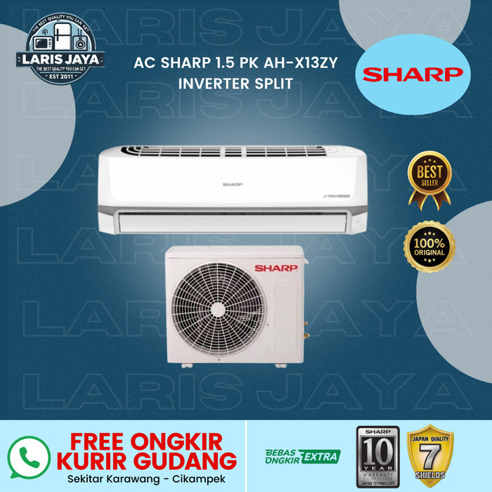 AC SHARP 1.5 PK AH-X13ZY / 1.5 PK AHX13ZY / X13ZY / 13ZY (1.5 PK, INVERTER SPLIT AC, LOW WATT) - COV
