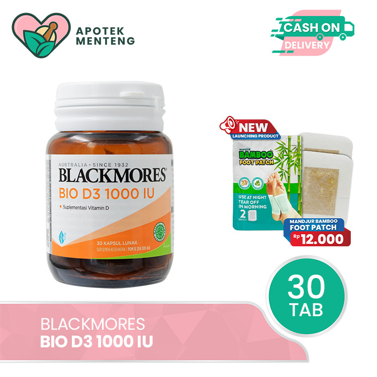 Blackmores Bio D3 1000 IU 30 Kapsul - Suplementasi Vitamin D