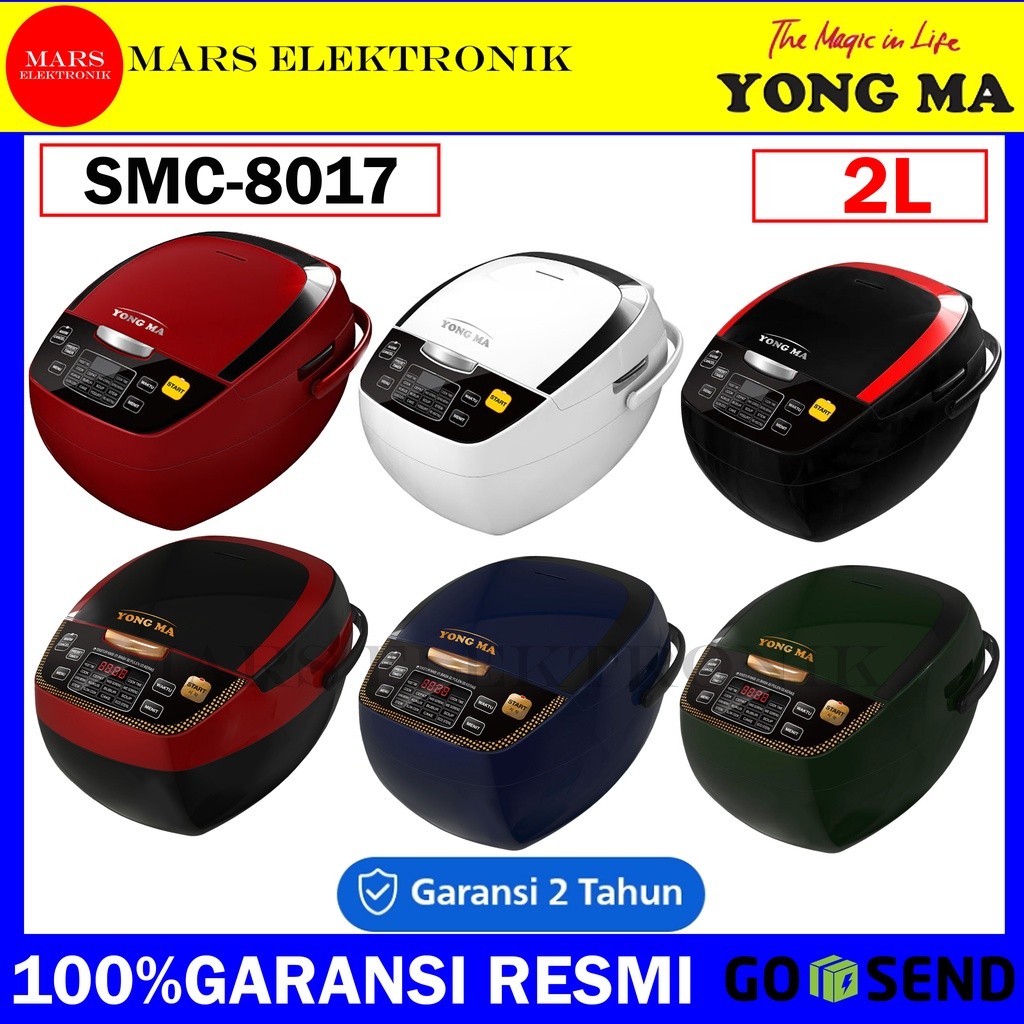 RICE COOKER YONG MA 8017 / 2 LITER / YONGMA 8017 / READY / DIGITAL RICE COOKER