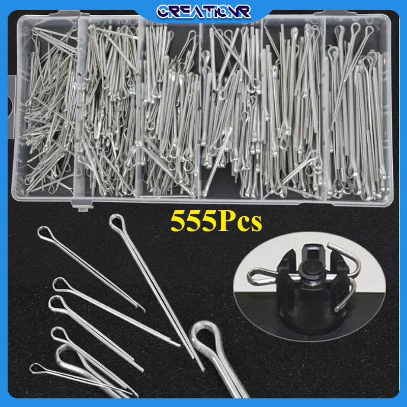 

555 Pcs Split Pin/cotter Pin/pin Pengunci/cotter Pin Baja