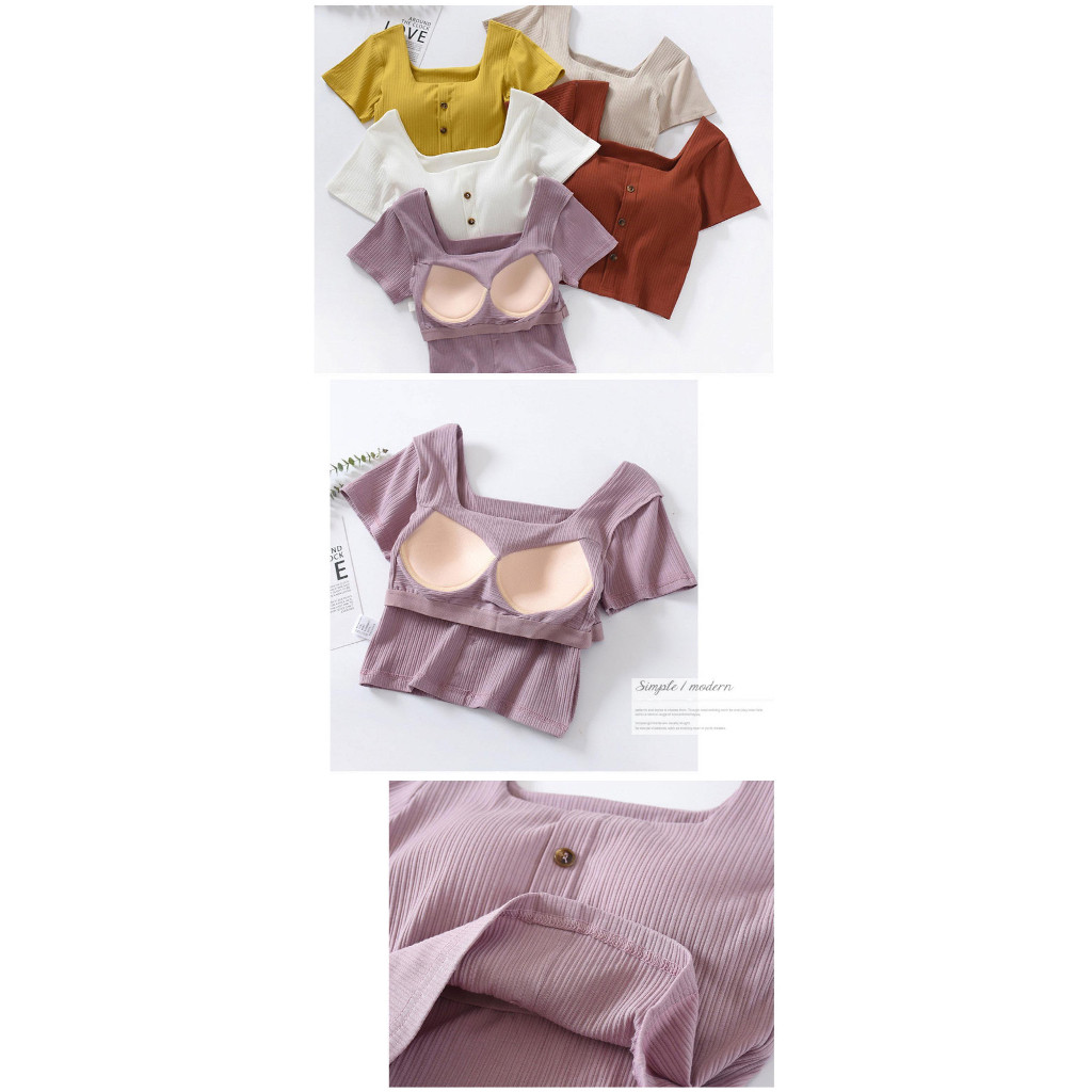 N018 baju bra high quality baju atasan wanita pakaian kaos korea