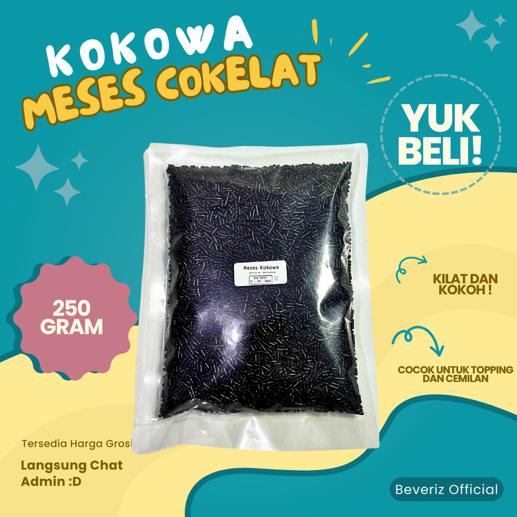 

BEVERIZ Kokowa Meses Repack 250 Gram | Coklat Ceres Butir Premium {BISA COD}{ Tersedia Harga Grosir}