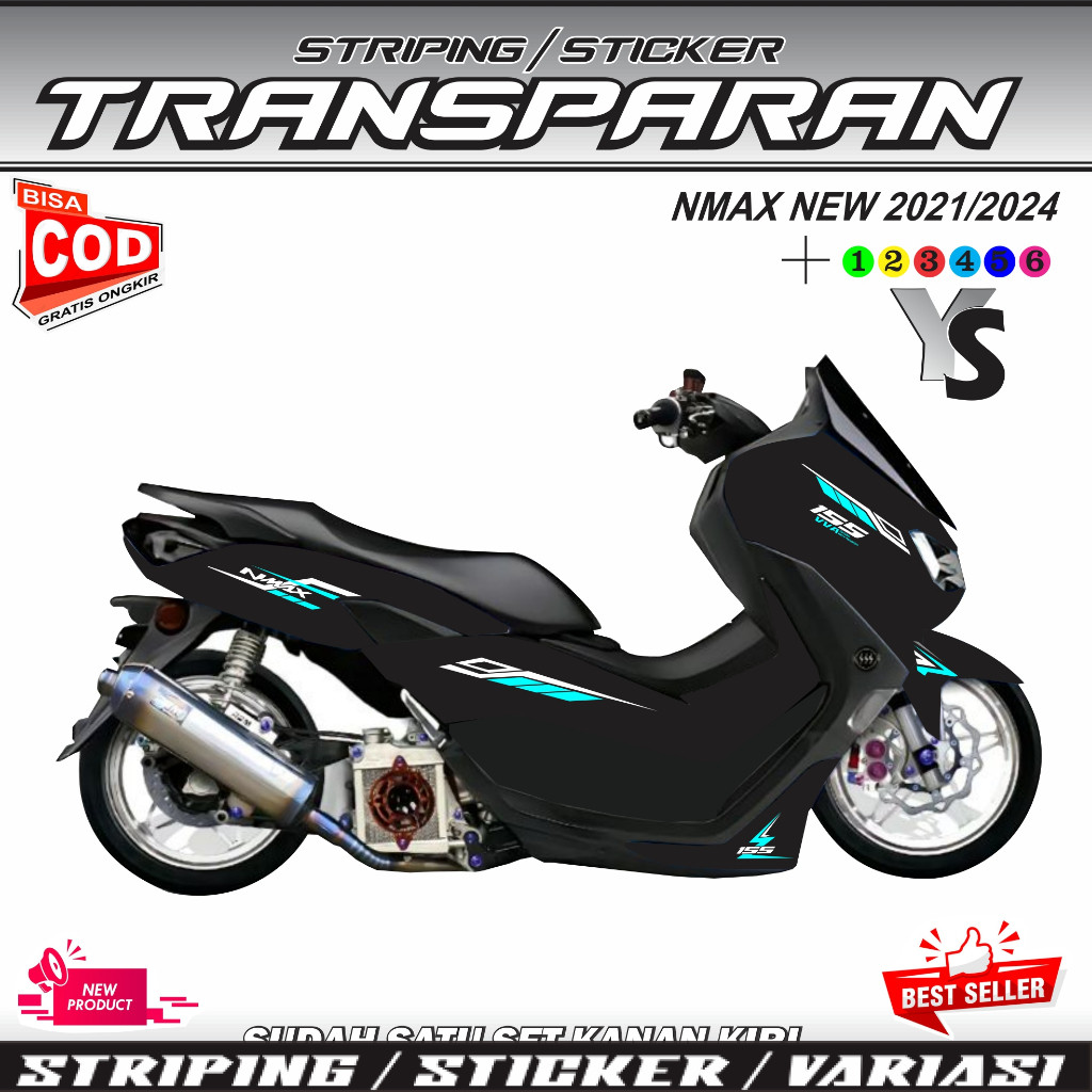 STIKER UV TRANSPARAN NMAX NEW 155  PREMIUM MOTOR KEREN STIKER KEREN