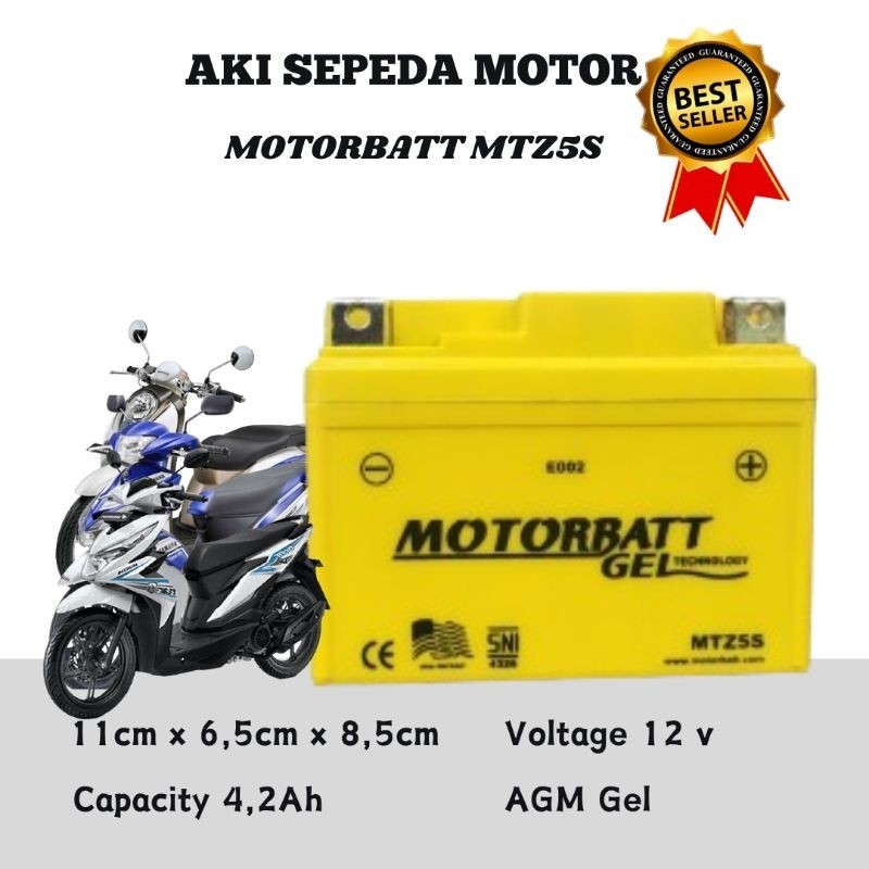 hd43ws MOTORBATT GEL | MOTORBATT MTZ5S | MOTORBATTMTZ6S | AKI SEPEDA MOTOR | AKI MURAH SURABAYA