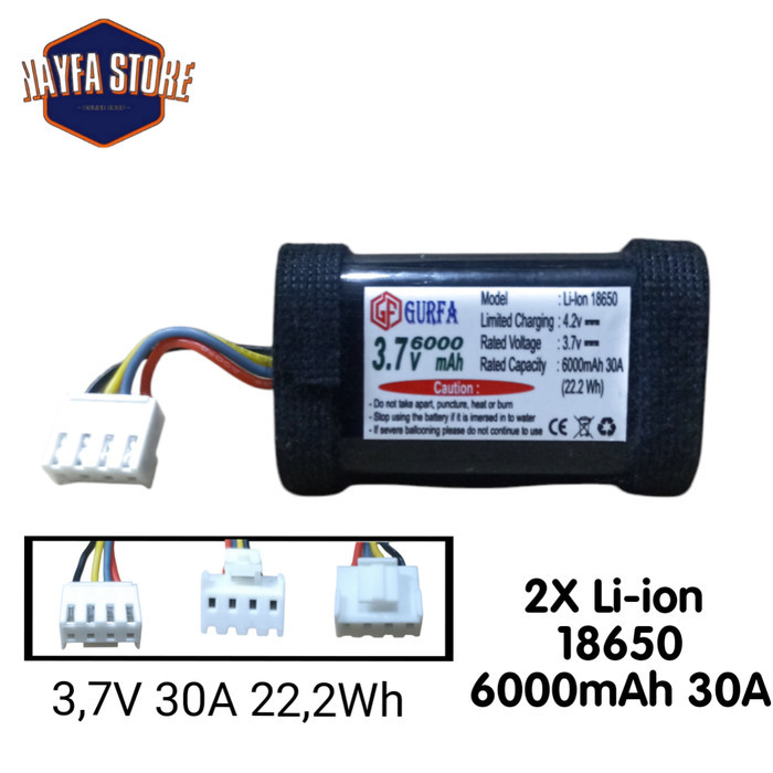 AO99 Baterai Speaker / Baterai JBL Type 2X Li-ion 18650 6000mAh 30A DC 3,7V 22,2Wh