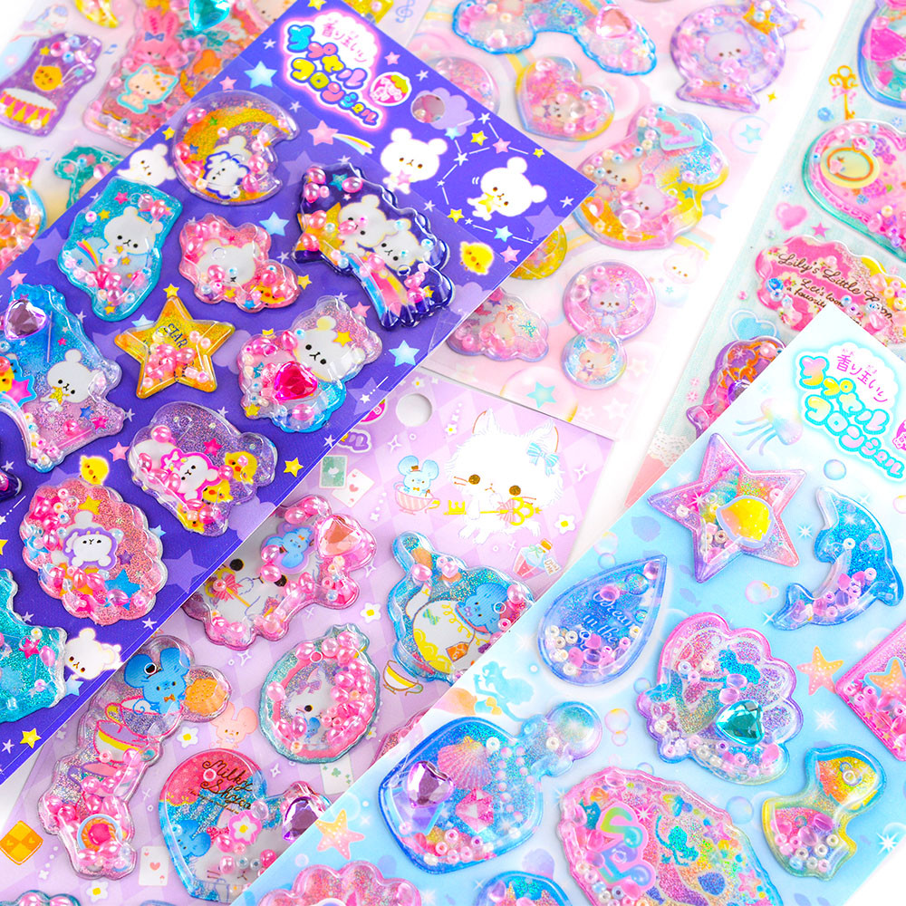 

Kawaii Rabbit Little Pearl Decorative 3D Stickers Scrapbooking Diy Journaling Cute Stationery Diary Sticker Ablum Prizes Gift