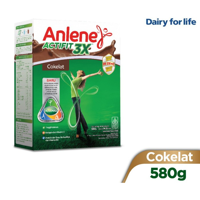 

Anlene Actifit 3X Cokelat 580 gr - Susu Bubuk Dewasa Tulang & Sendi