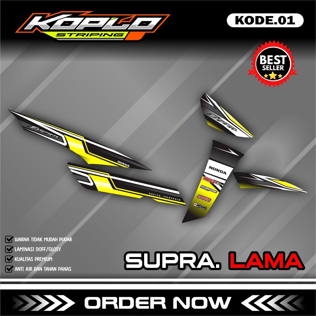 Stiker Striping Supra Lama ,supra X Lama,supra X,supra 110,supra Fit Lama Supra X 110