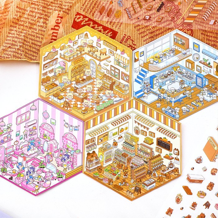 

Sticker Viral DIY 3D Landscape Stiker Premium Deco Korean Style Scenery Room Stiker Gwiyeo