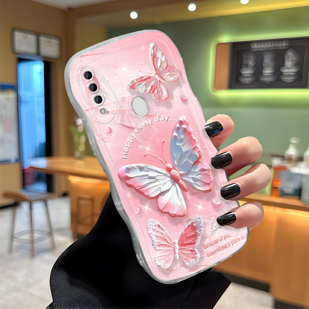 Casing Hp Untuk OPPO A31 2020 Butterfly Pink Phone Case Softcase 4925