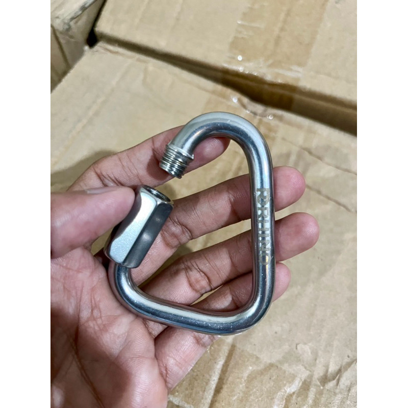 mailon rapid segitiga triangle carabiner safety screw lock for climbing rescue etc