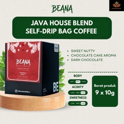 

Beana - Java House Blend Self-Drip Bag Coffee Box (9 sachet)