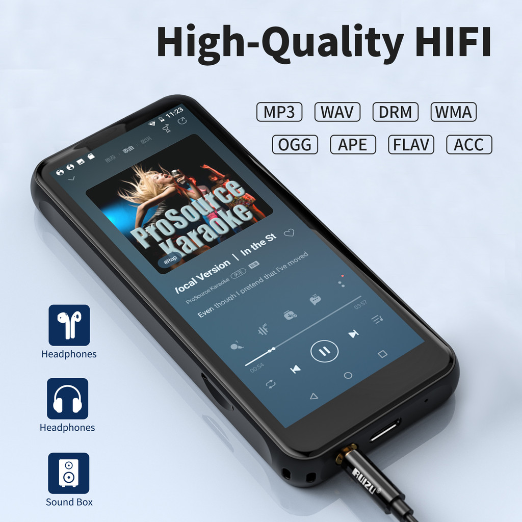 RUIZU Z80 Android WiFi MP5 MP4 MP3 Player Bluetooth With Speaker Touch Screen Support FM Recorder E-