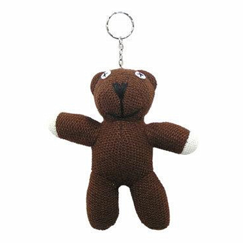 New Cute Movie Mr.Bean Teddy Bear Plush Keychain Chains Small Pendant Kids Stuffed Toys For Children