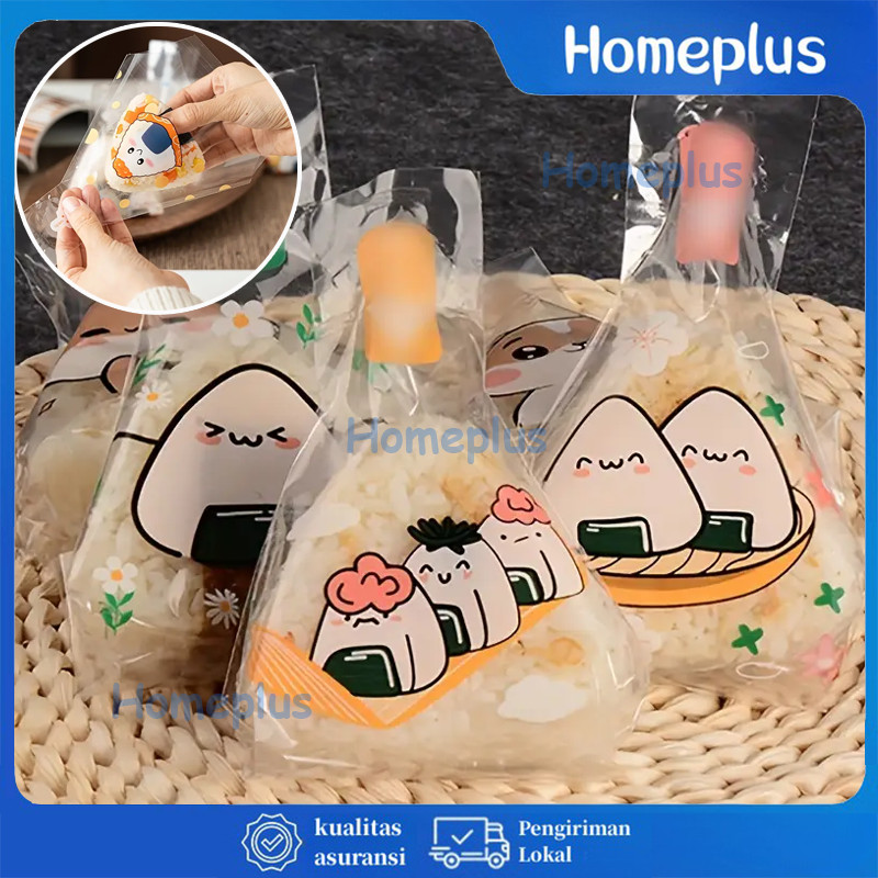 

1 PACK (ISI 50 PCS) Plastik Onigiri Segitiga Nasi Onigiri Wrapper Plastik