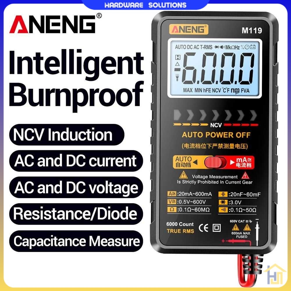 ANENG Digital Multimeter Multitester Voltage Tester with NCV Sensing - M119