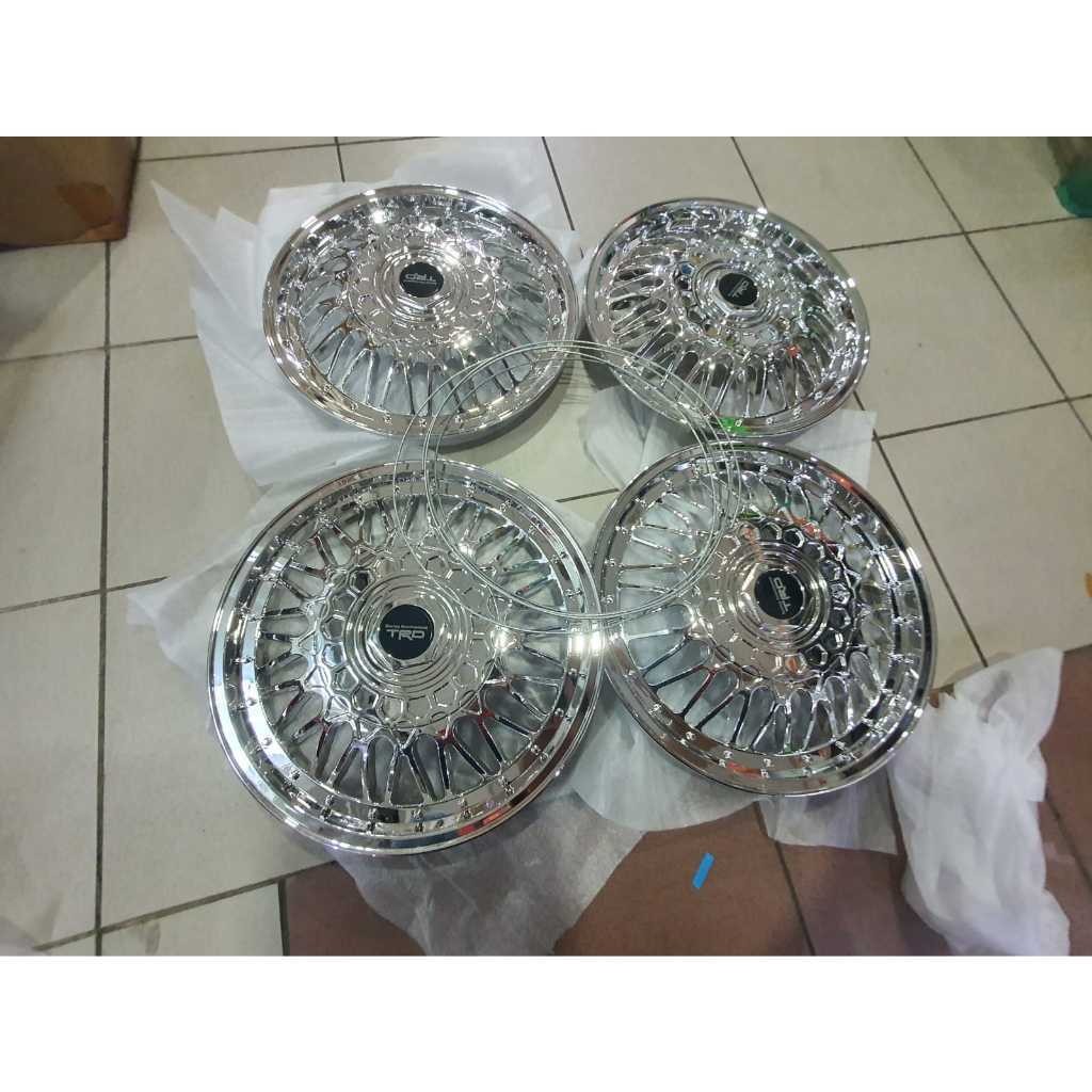 COVER DOP VELG MOBIL UKURAN RING 13 DAN 14 CHROME MOBIL UNIVERSAL - DOP CHROME-DOP RODA MOBIL CHROME