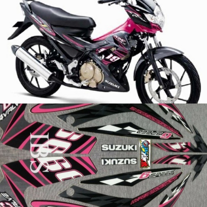 STRIPING LIS ORI SATRIA F FU PINK 2012 POLET STIKER