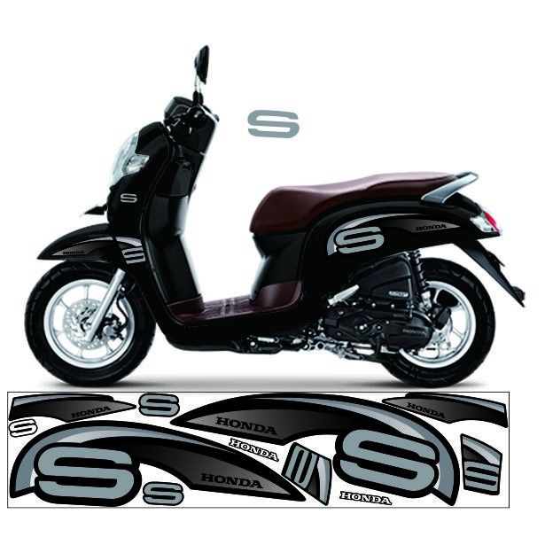 STRIPING VARIASI MOTOR JENIS SCOOPY FI NEW VARIASI STIKER LIS SIMPLE STRIPING SCOOPY