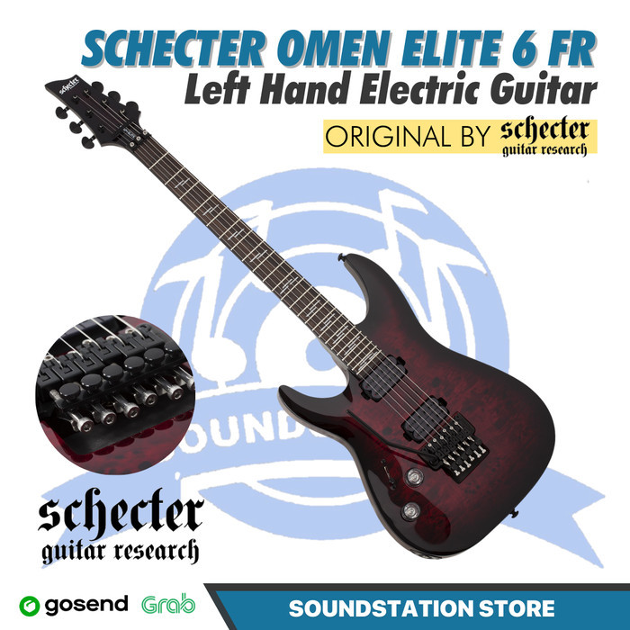 Schecter Omen Elite 6 FR Floyd Rose Left Handed Electric Guitar | Gitar Elektrik Kidal