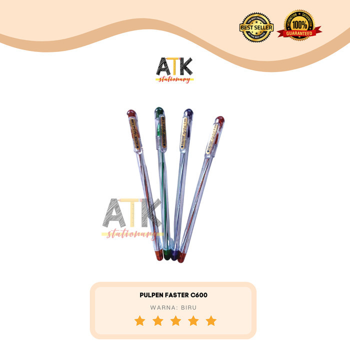 

TERBARU Pulpen pen Faster C600 atk - Biru