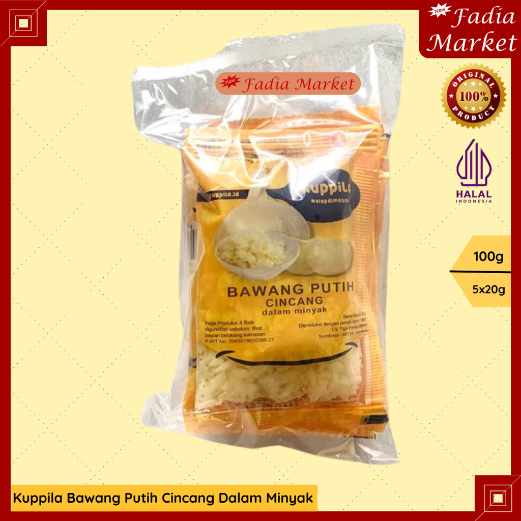 

Kuppila Bawang Putih Cincang Dalam Minyak Sachet 100g 5x20g