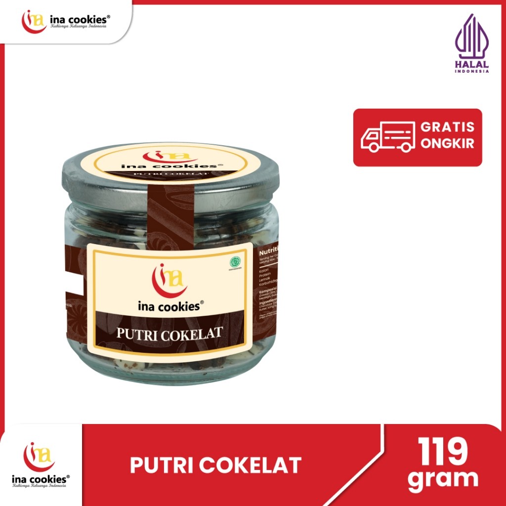 

Ina Cookies Toples Kue Kering Putri Coklat JAR