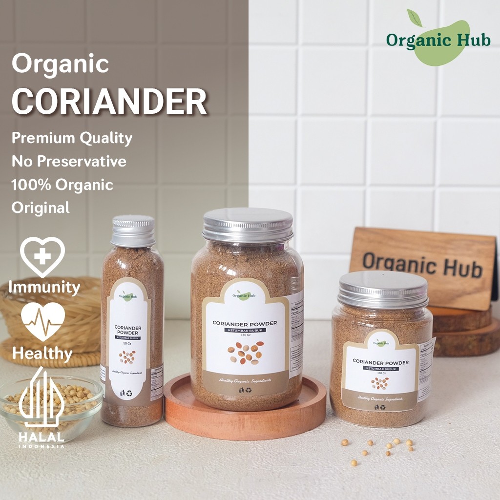 

Organic Hub Ketumbar Bubuk Coriander Powder Premium Quality Organik Bumbu Dapur Rempah Asli Mpasi Tanpa Campuran