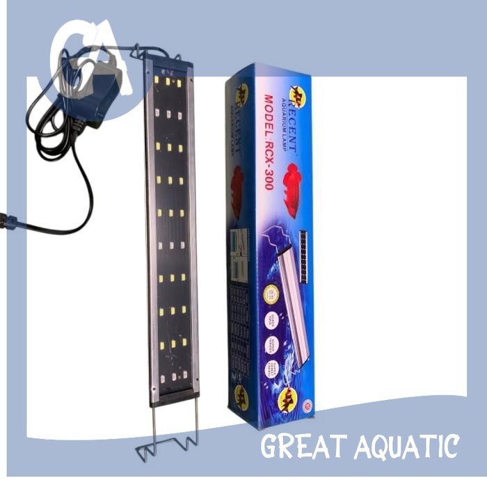 lampu led aquarium RECENT RCX 300 14 watt 30 cm aquascape untuk aquarium ukuran 40 cm