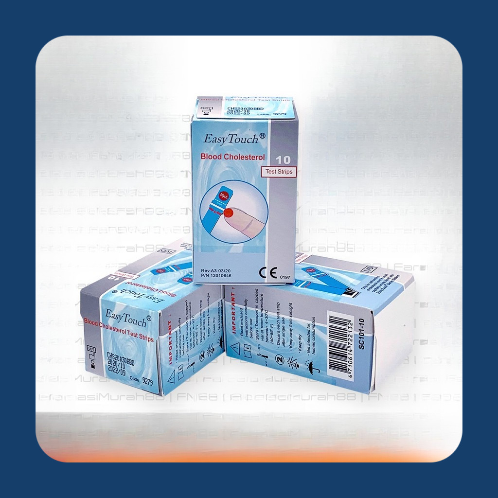 

Easy Touch Blood Cholesterol / Kolesterol Darah Test Strip - Box Isi 10 Strip