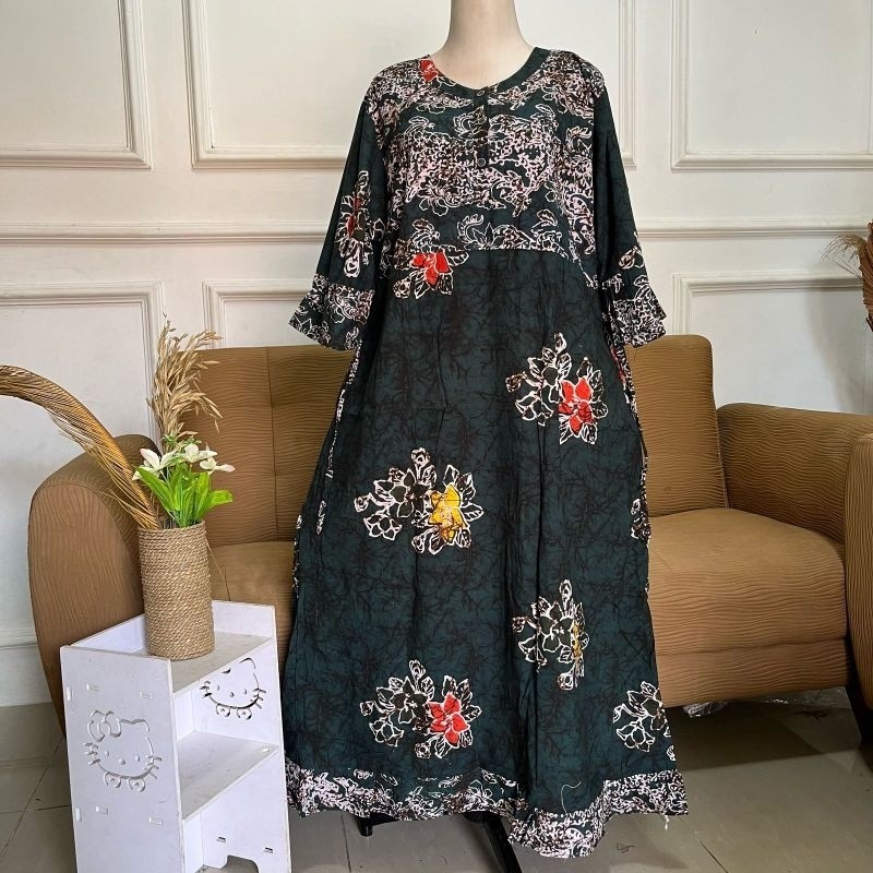 DASTER LONGDRESS MAURA STANDAR LD 110, BATIK CAP BY KIRANA Fashion laris