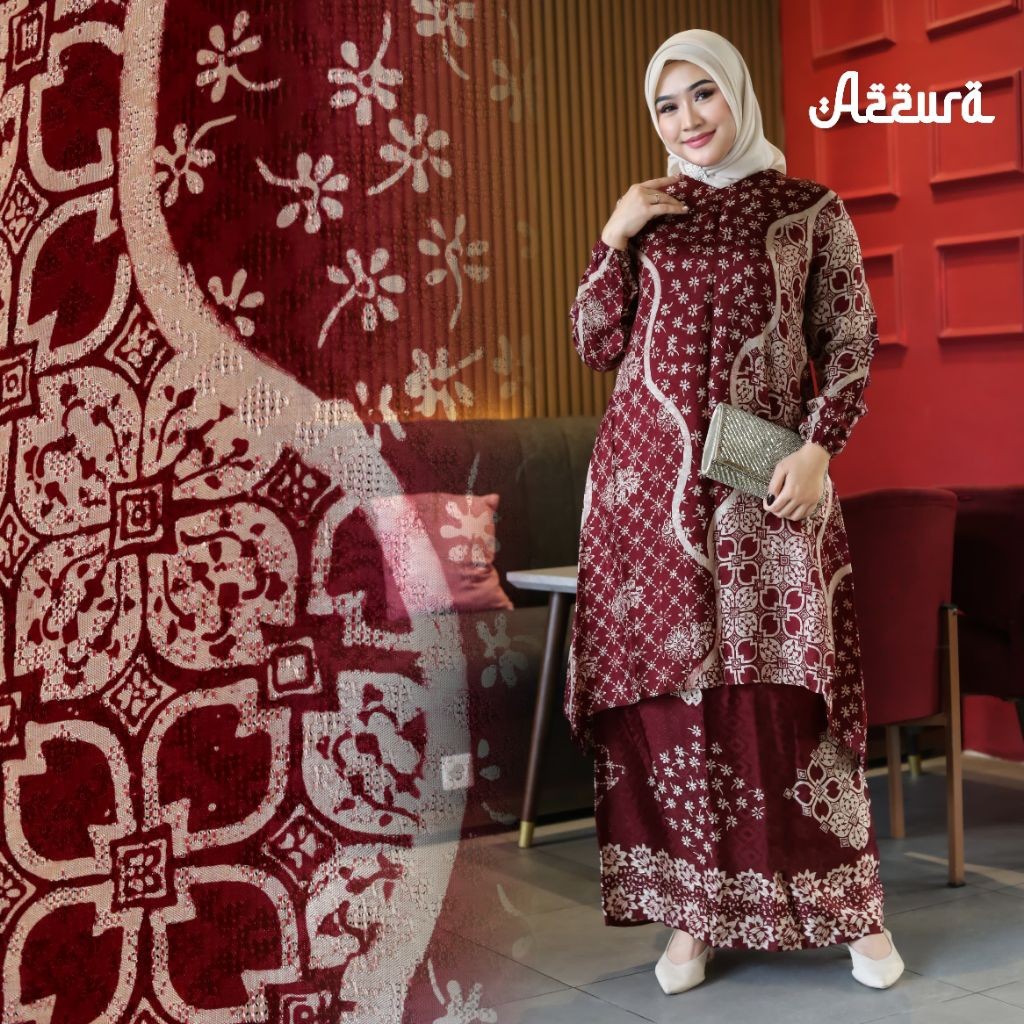 OUTFITKU - Baju kondangan wanita kekinian Gamis kondangan simple elegan Baju kondangan Tunik wanita 