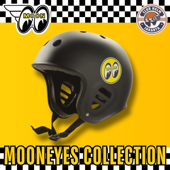 TL Helm Skate Board / Helm Sepeda / Helm Outbound - Moon Eyes - MoonRound Black, Allsize