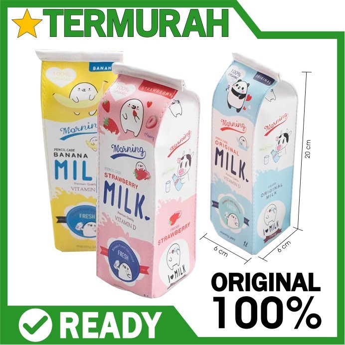 

Milk Pencil Case Tempat Pensil Lucu Unik Kotak Susu Anak Unik Kids Box Bag