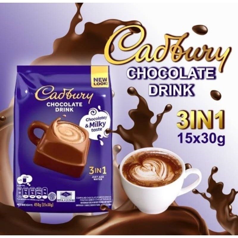 

TERLARIS Cadbury 3in1 Hot Chocolate Drink Thailand (30g x 13 Sachet)