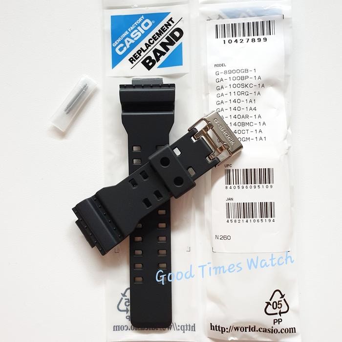 STRAP G-SHOCK GA-100 GA-110 GA-120 GD-100 GDF-100 GA-300 ORIGINAL - Buckle Silver