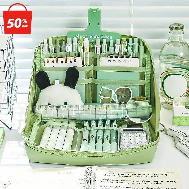 

12 Layers Large Capacity Pencil Case Good Looking Multifunctional Classification Storage Stationery Storage Bag 1pc