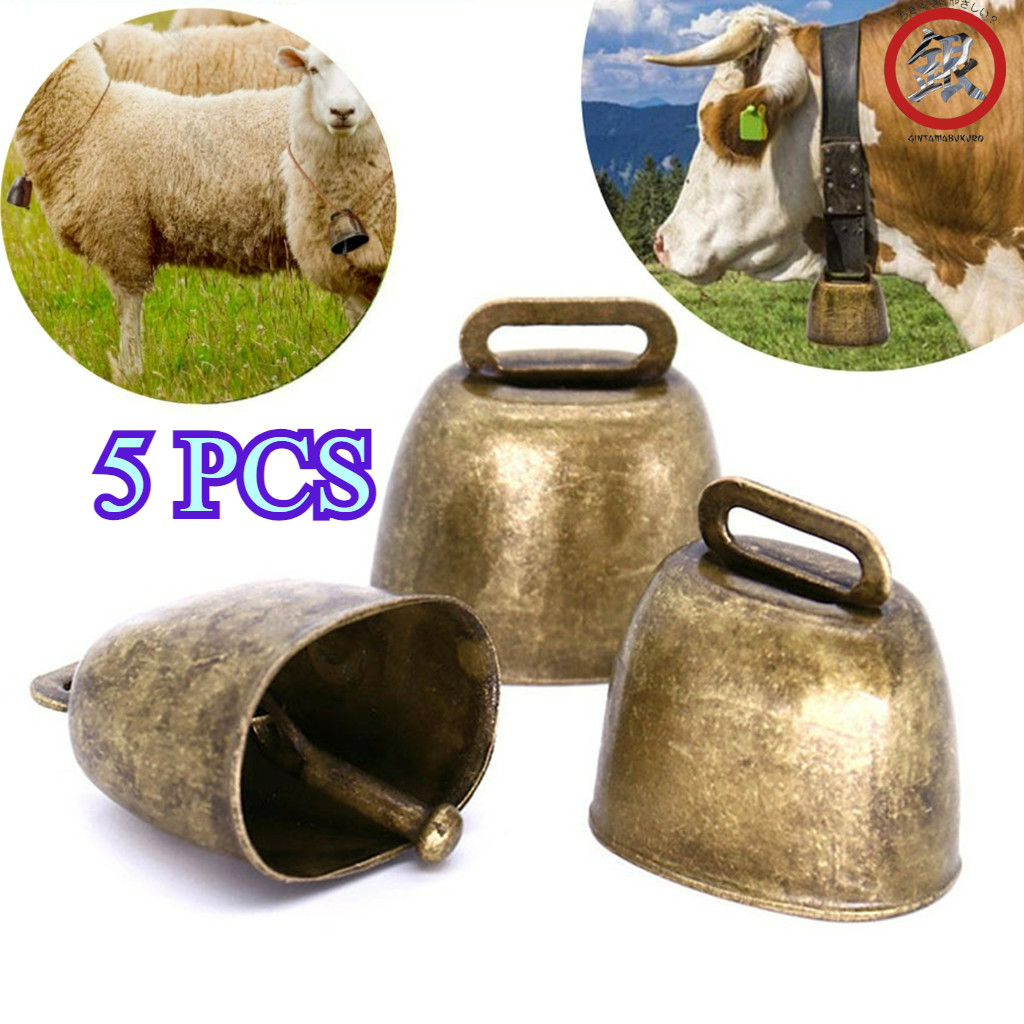 5pcs Kalung Kambing/Lonceng Sapi Antik Lonceng Kalung Sapi Lonceng Kambing Klontongan Sapi Bel Sapi 