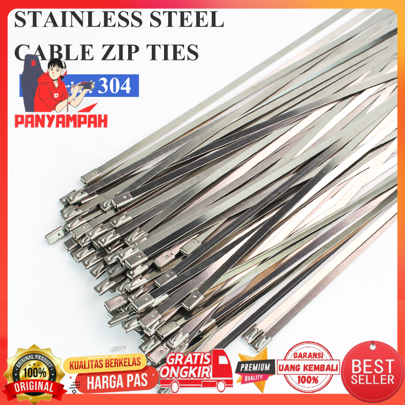 

ISFRIDAY Kabel Ties Stainless Steel Anti Karat Multifungsi 100 PCS - IF10