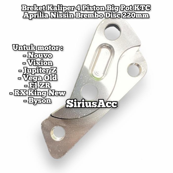Breket Kaliper 4 Piston Big Pot KTC Aprilia BRM Jupiter Z Nouvo Vixion