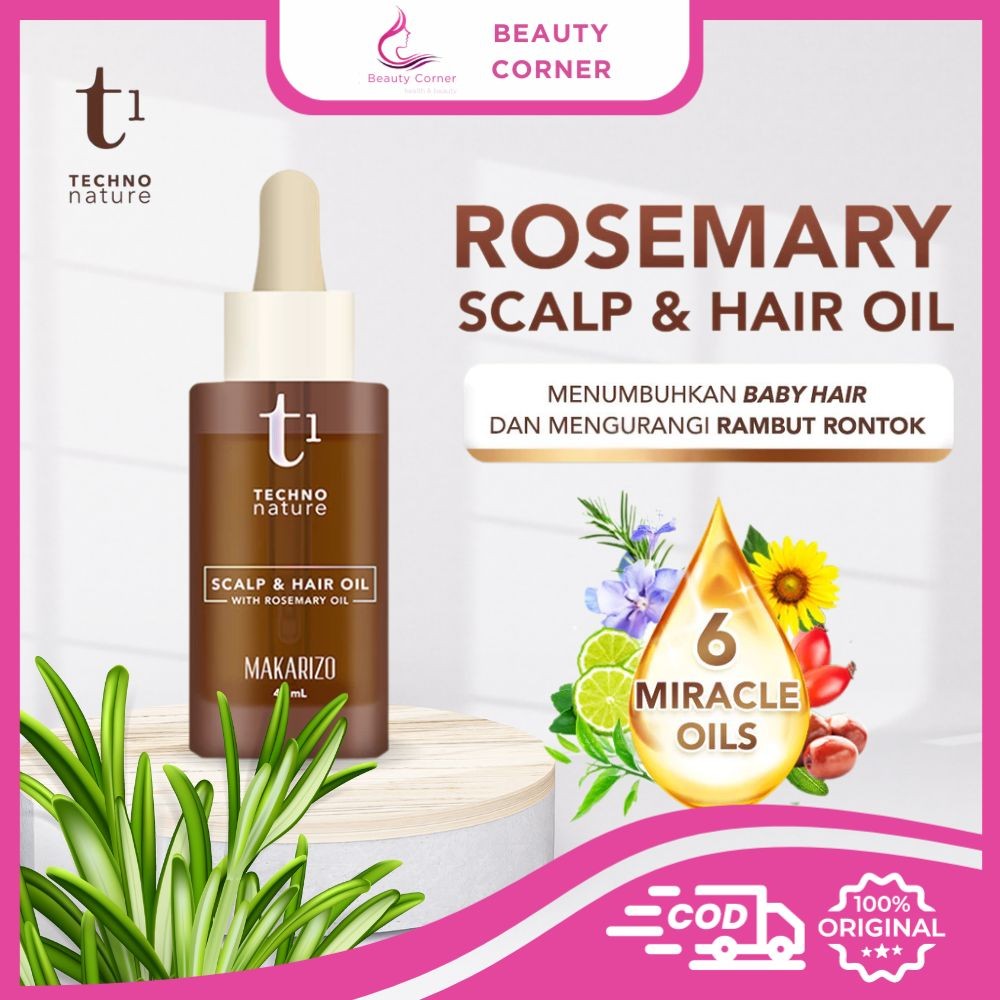 Makarizo t1 Techno Nature Scalp & Hair Oil With Rosemary Oil - 40ml