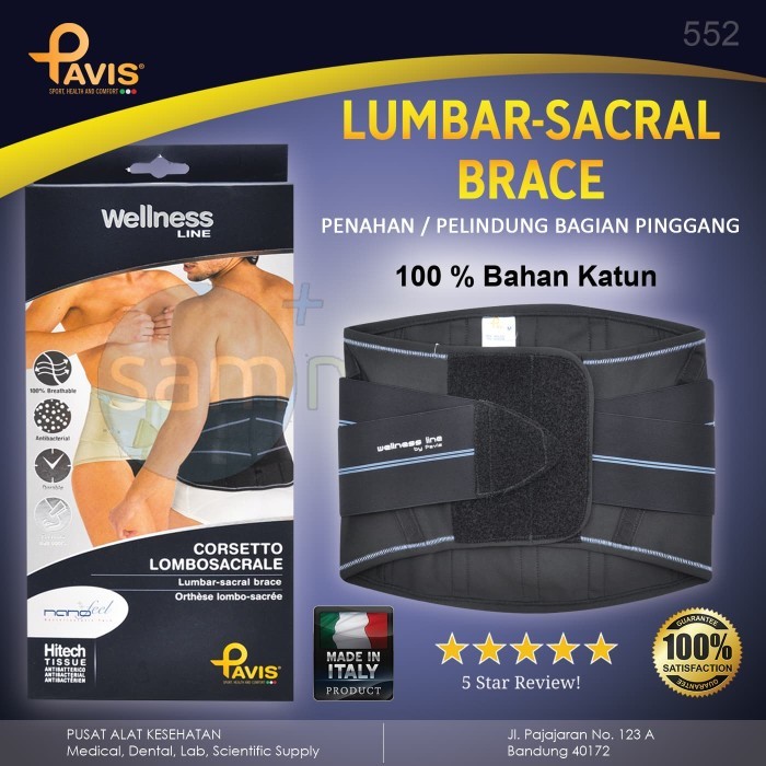 PAVIS Dorsal Lumbar Sacral Corset 552 H.28cm Penyangga Bagian Pinggang