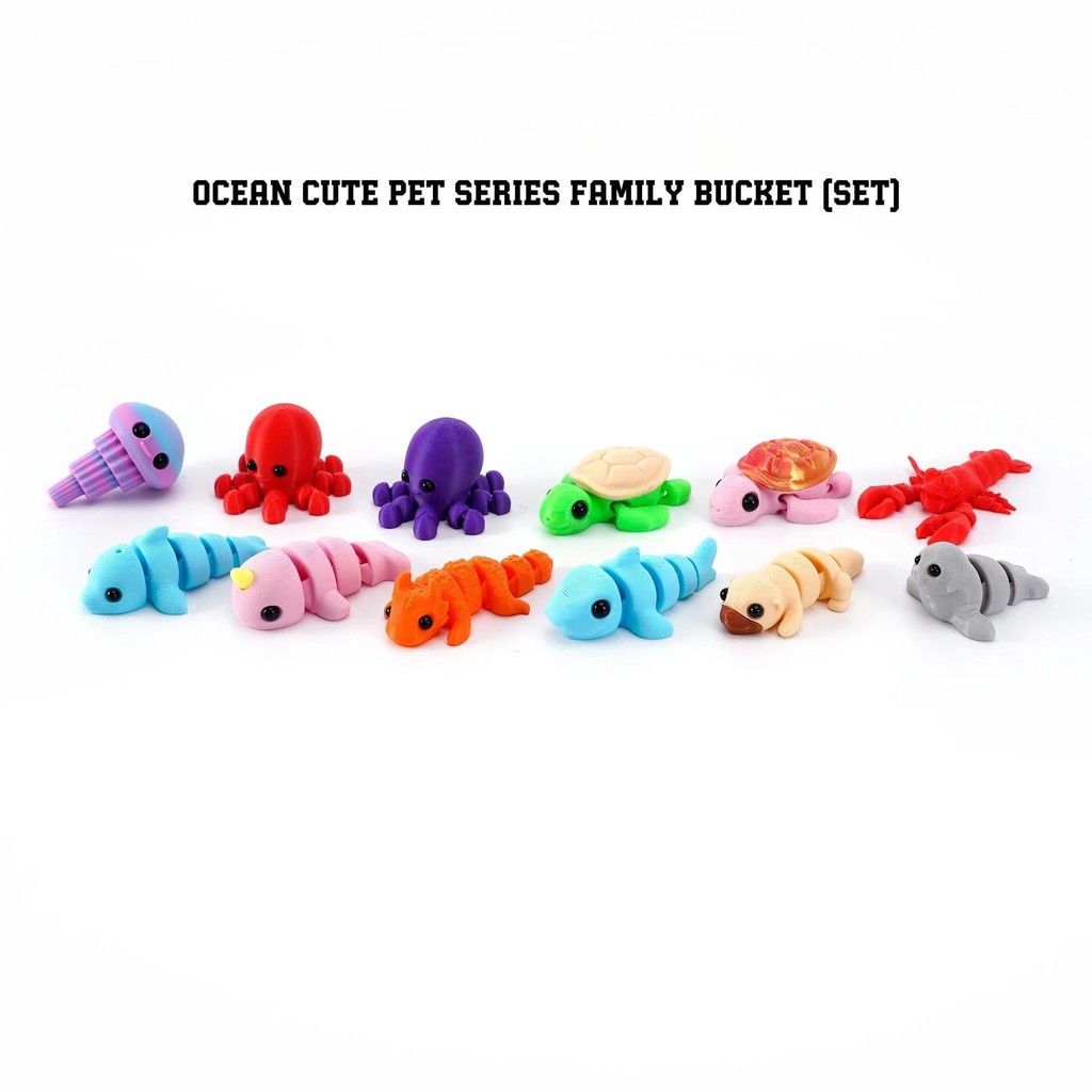 

Mini Animals Set 3D Printed Little Animals Articulated Flexible Fidget Toy Mini Animal Figurines Toy 3D Printed Cute Animal Toys