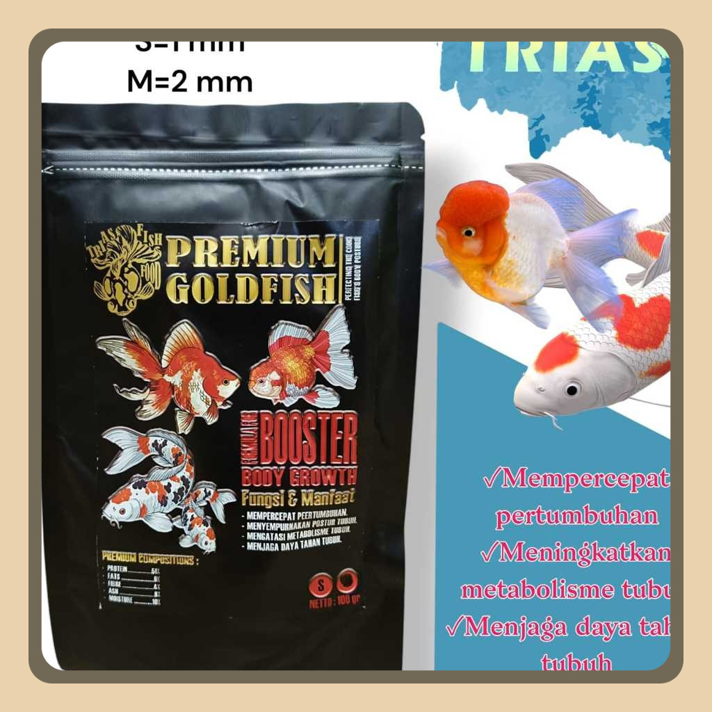 Pelet Ikan Goldfish Ikan Koki Koi /GOLDFISH PELET PREMIUM/Pelet Ikan Koki/Makanan Ikan Koki Komet/Ma