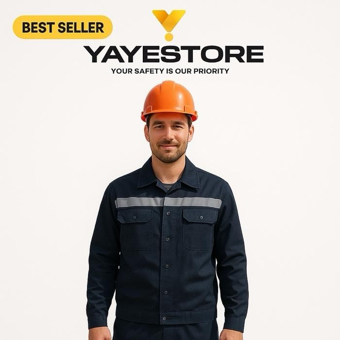 WEARPACK SETELAN / WEARPACK SAFETY SETELAN / WEARPACK SAFETY AMERICAN DRILL - Merah, M