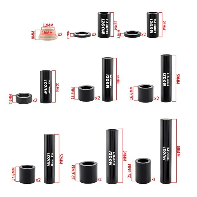 Muqzi Bushing Rear Shock RS Mount 22/24/32/68mm Hardware Eyelet Rearshock Sepeda MTB RockShox Fox, S